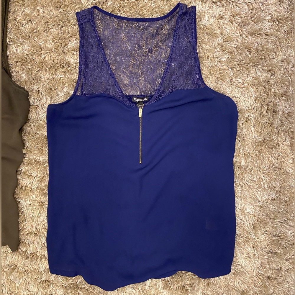 Express top navy blue size medium